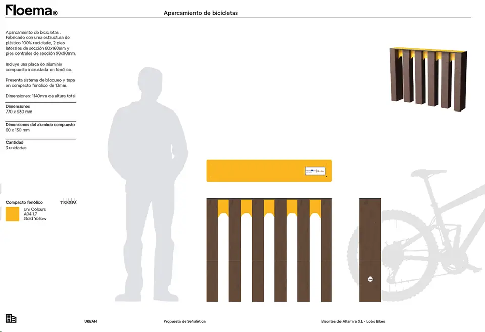 Aparcamiento/soporte para un mínimo de 6 bicicletas - Iberlobo on Bike