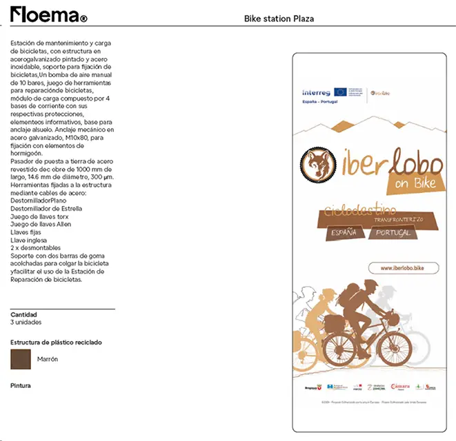 Estación de reparación de bicicletas Modelo Bike Station Plaza de FLOEMA - Iberlobo on Bike